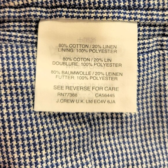 J Crew Thompson, Slim Fit, Summer Weight Blazer, White and Navy - Picture 9 of 10